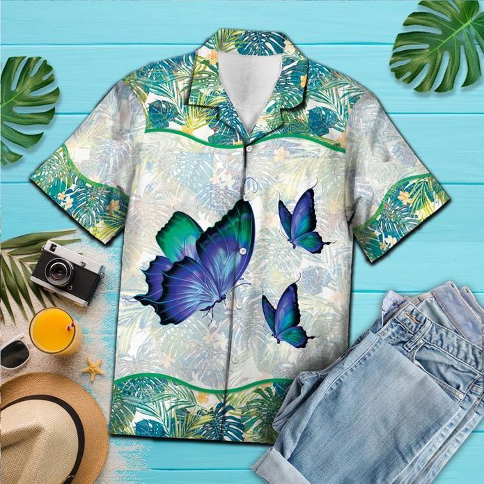Butterfly Tropical Hawaiian Shirt Pre10431 1 » Cool Gifts for You - Mfamilygift Butterfly Tropical Hawaiian Shirt Pre10431 1
