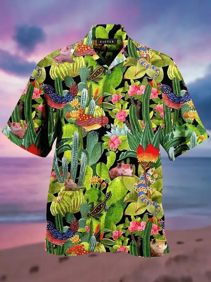 Cactus Pattern Hawaiian Shirt Pre11313