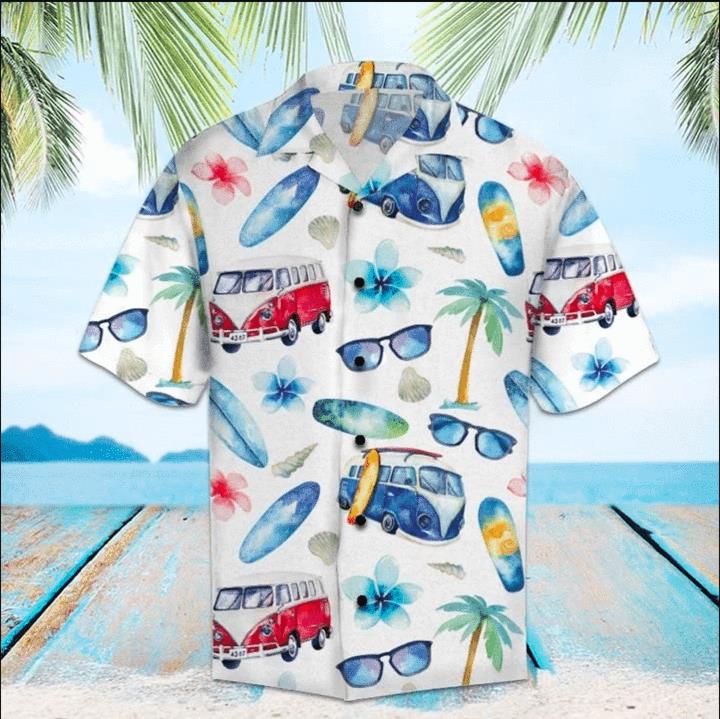 Camping Hippie Summer Hawaiian Shirt Pre13443 Camping Hippie Summer Hawaiian Shirt Pre13443
