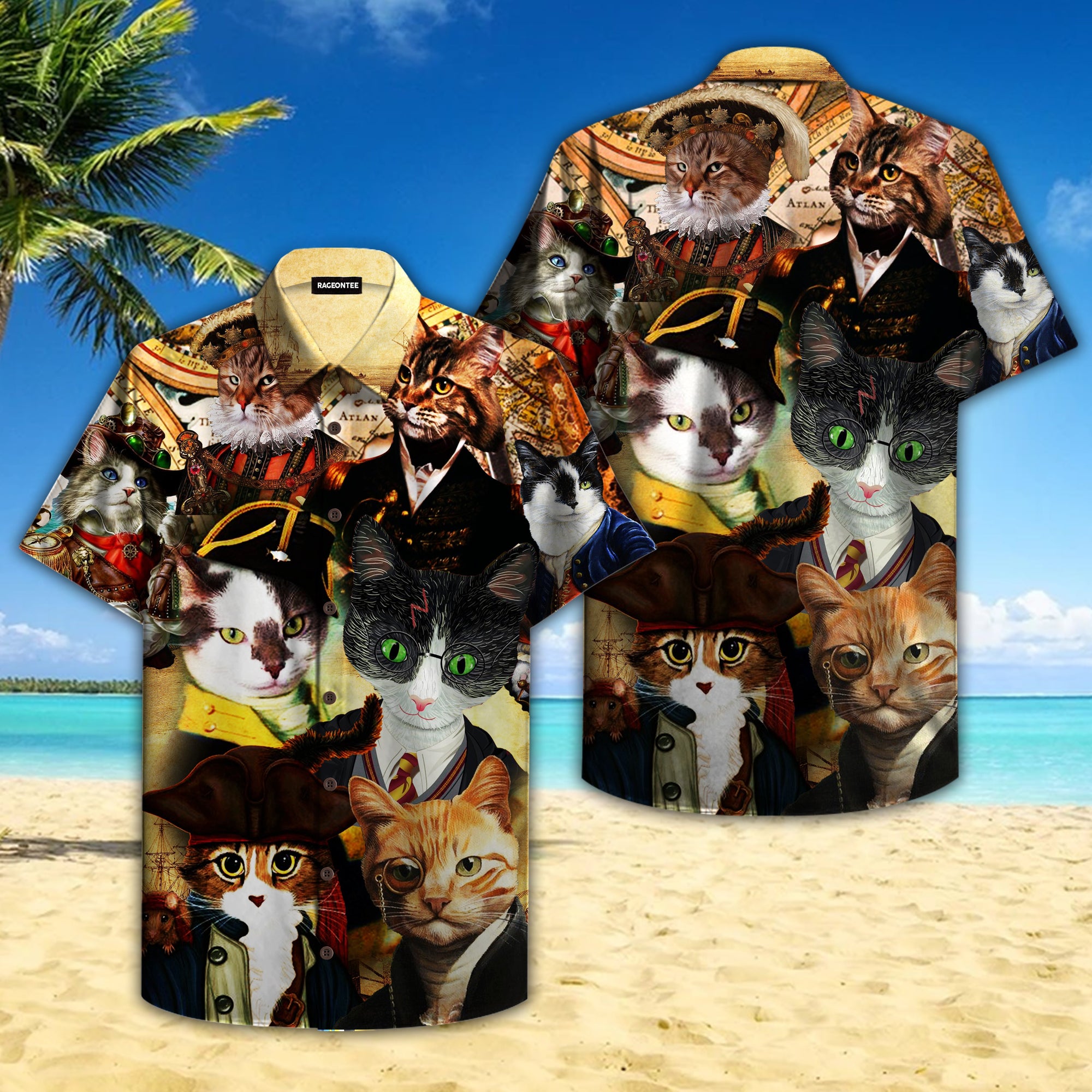 Captain Cats Hawaiian Shirt Pre10647 Captain Cats Hawaiian Shirt Pre10647