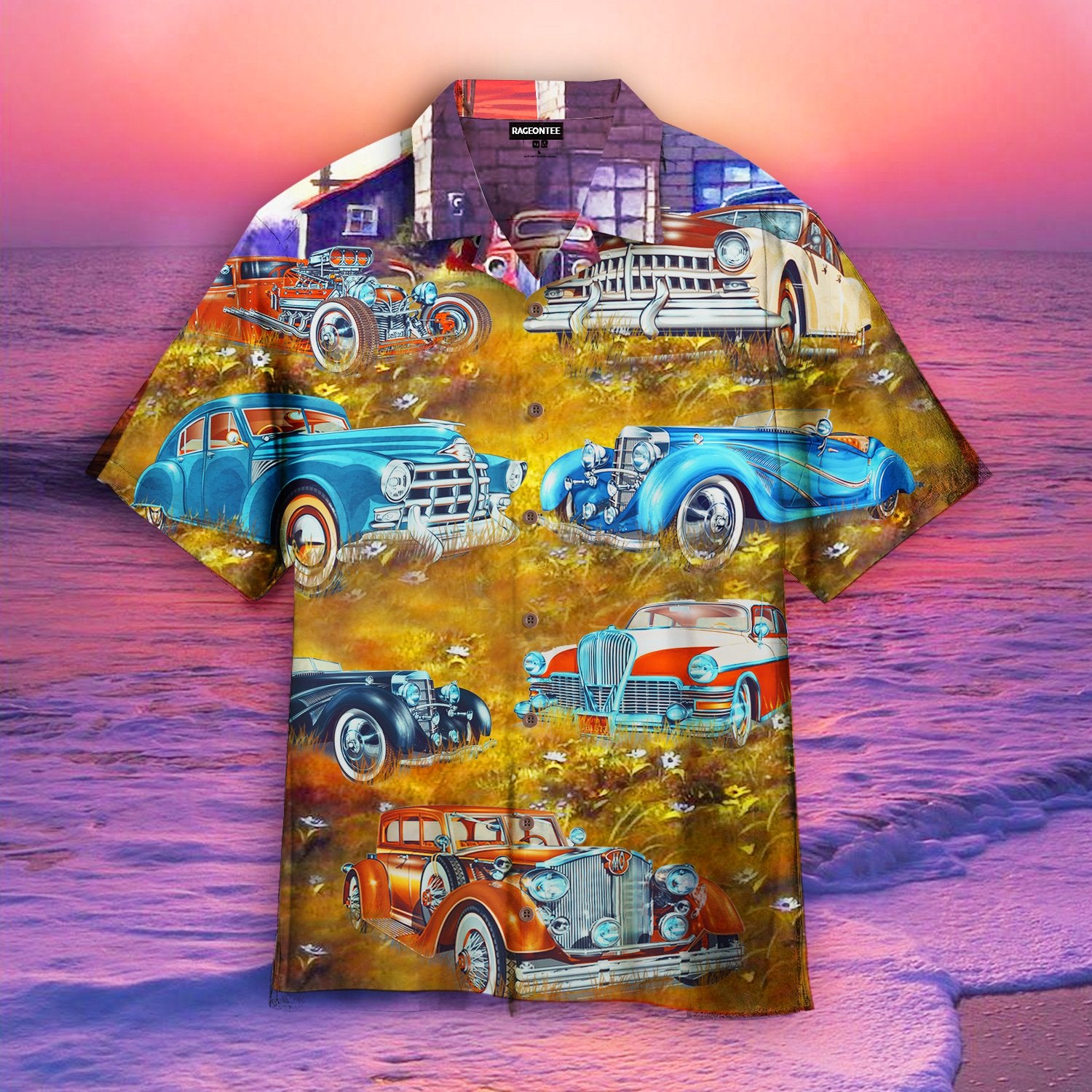 Car On The Grass Hawaiian Shirt Pre11444