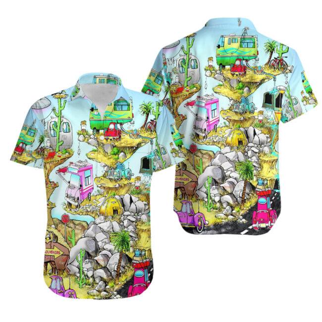 Cartoon Campers Hawaiian Shirt Pre10485
