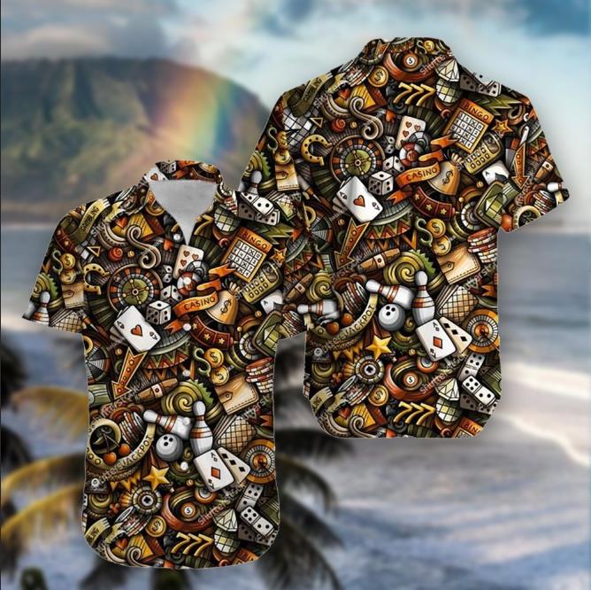 Casino Poker Aloha Hawaiian Shirt Pre10102