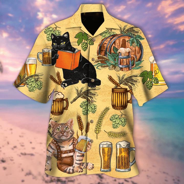 Cat And Beer Hawaiian Shirt Pre11573 Cat And Beer Hawaiian Shirt Pre11573