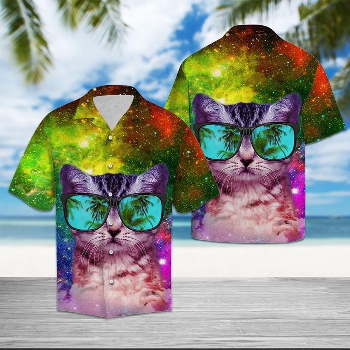Cat Galaxy Hawaiian Shirt Pre10348
