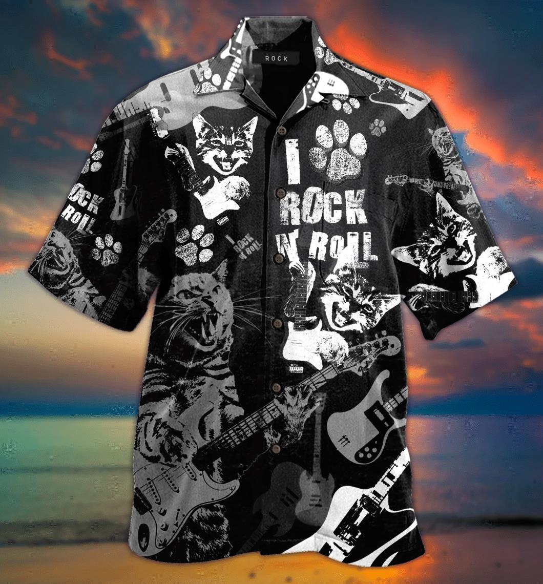 Cat Rock And Roll Hawaiian Shirt Pre13431