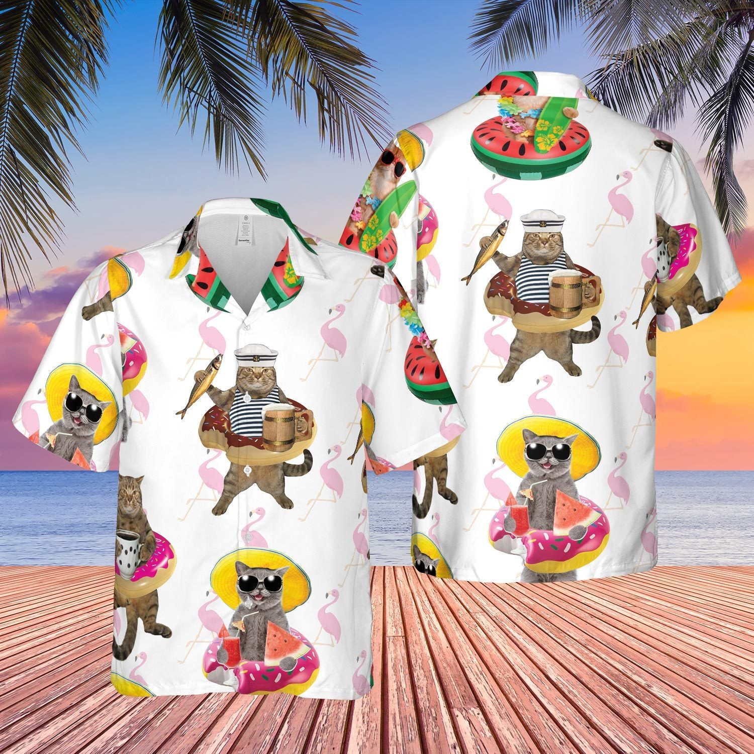 Cat Tropical Beach Hawaiian Shirt Pre10307 Cat Tropical Beach Hawaiian Shirt Pre10307