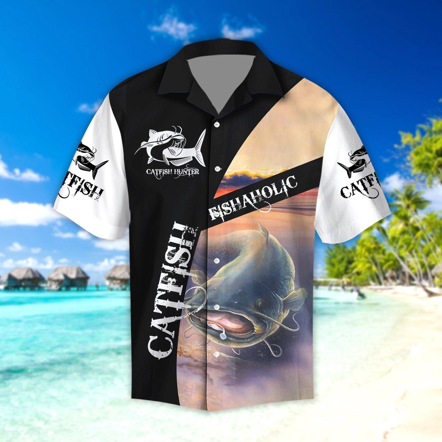 Catfish Fishaholic Fishing Hawaiian Shirt Pre13452 Catfish Fishaholic Fishing Hawaiian Shirt Pre13452