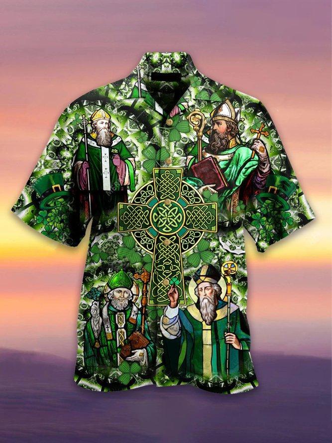 Celtic Cross Stpatricks Day Hawaiian Shirt Pre13456