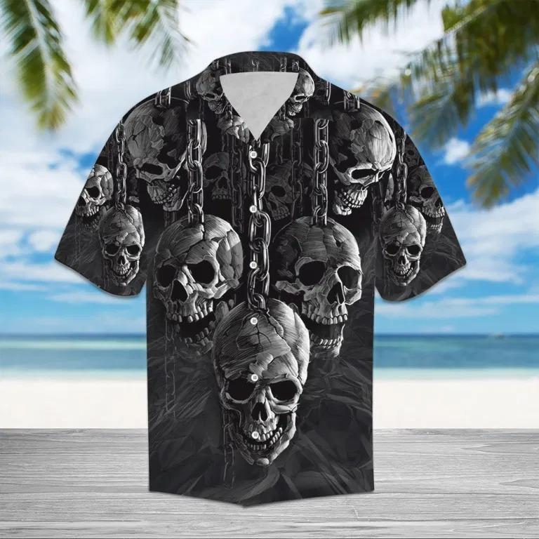 Chained Skull Hawaiian Shirt Pre10129