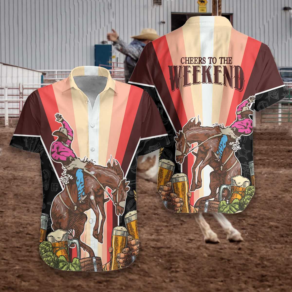 Cheers To The Weekend Rodeo Hawaiian Shirt Pre13422 Cheers To The Weekend Rodeo Hawaiian Shirt Pre13422
