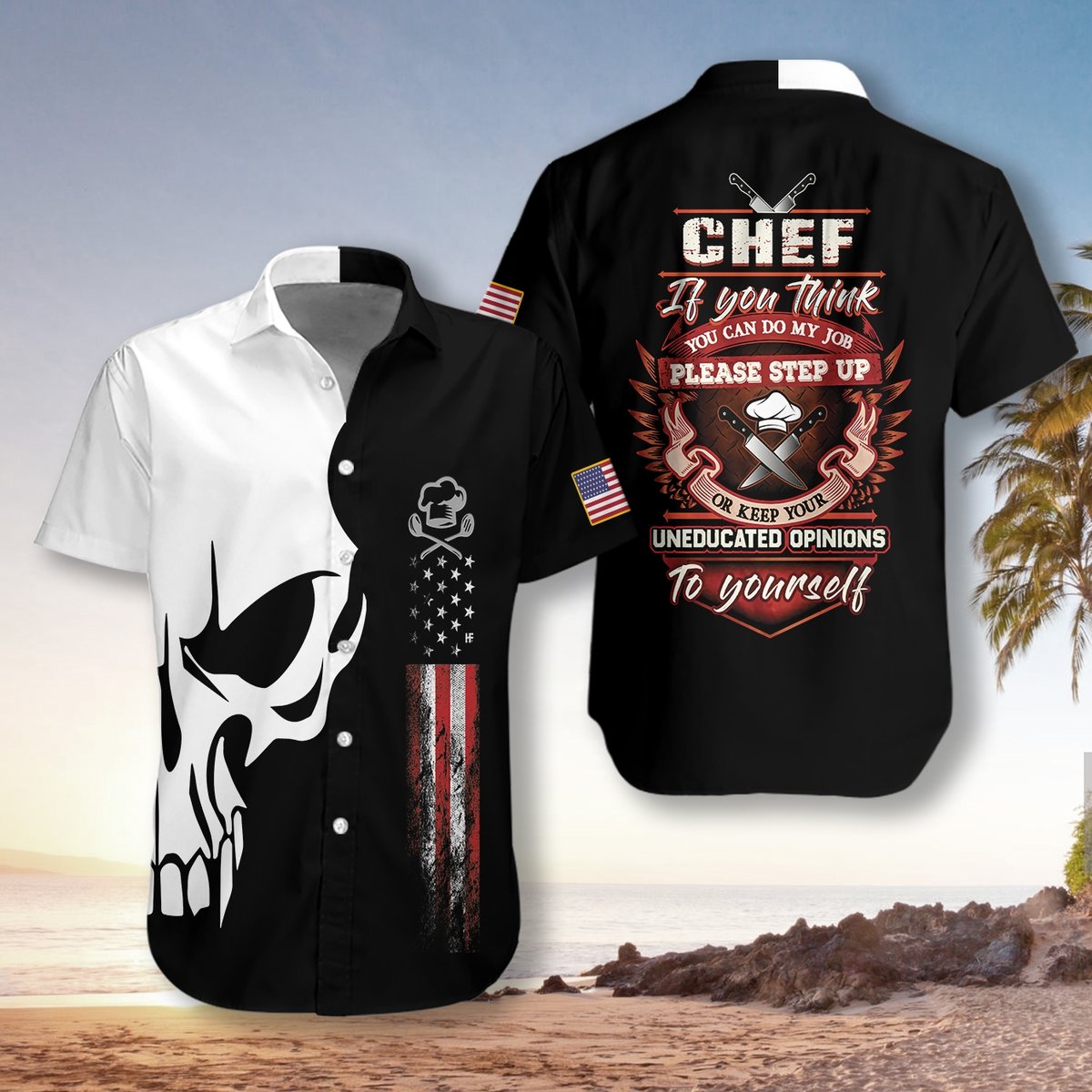 Chef Proud Skull Hawaiian Shirt Pre13445 Chef Proud Skull Hawaiian Shirt Pre13445