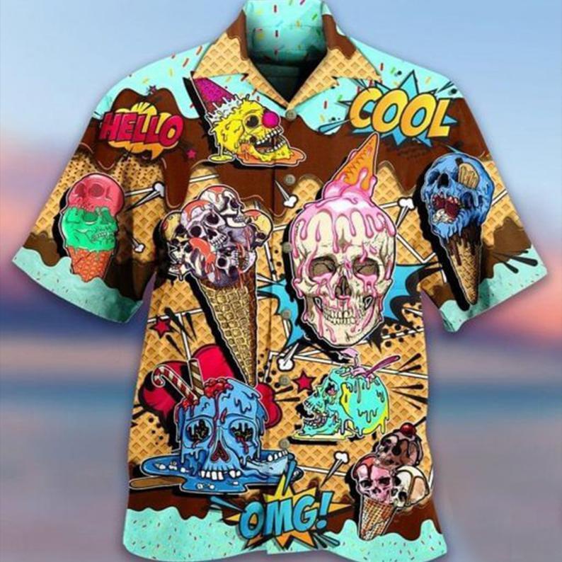 Chemise Skull Hawaiian Shirt Pre13464 Chemise Skull Hawaiian Shirt Pre13464