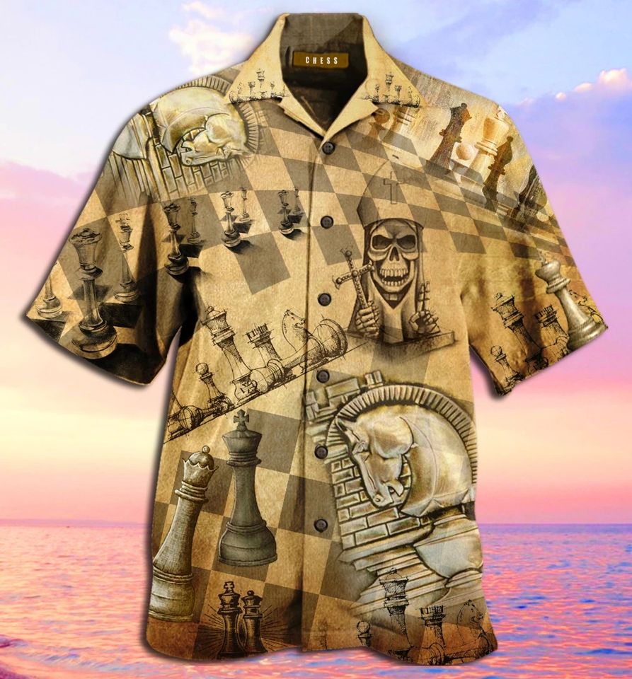 Chess Skull Hawaiian Shirt Pre13340
