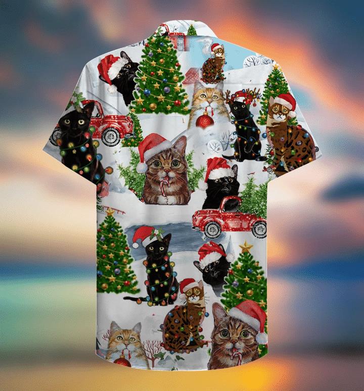 Christmas Cat Hawaiian Shirt Pre13346 1 » Cool Gifts for You - Mfamilygift Christmas Cat Hawaiian Shirt Pre13346 1
