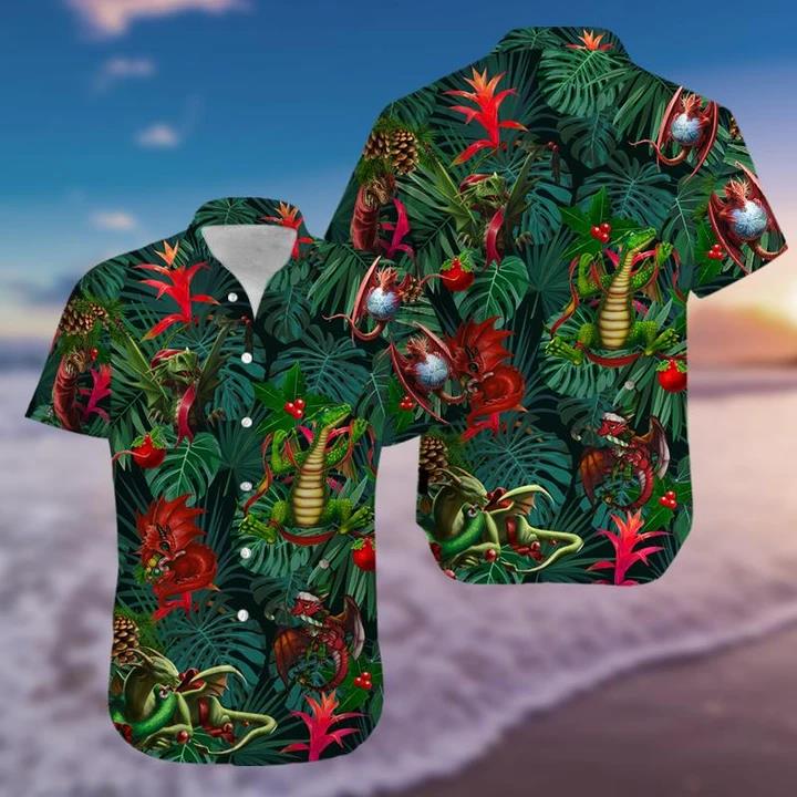 Christmas Dragon Hawaiian Shirt Pre13331