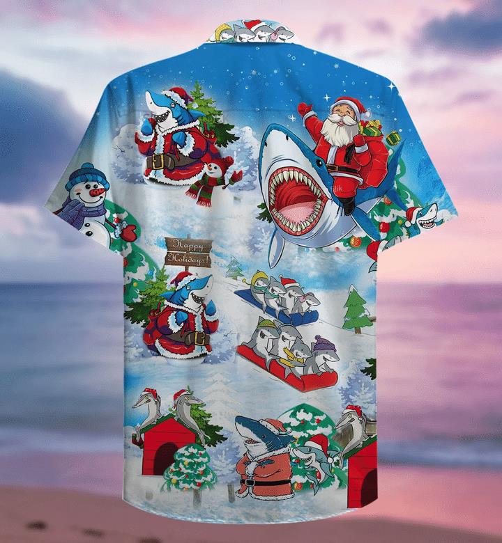 Christmas Shark Hawaiian Shirt Pre13343 1 » Cool Gifts for You - Mfamilygift Christmas Shark Hawaiian Shirt Pre13343 1