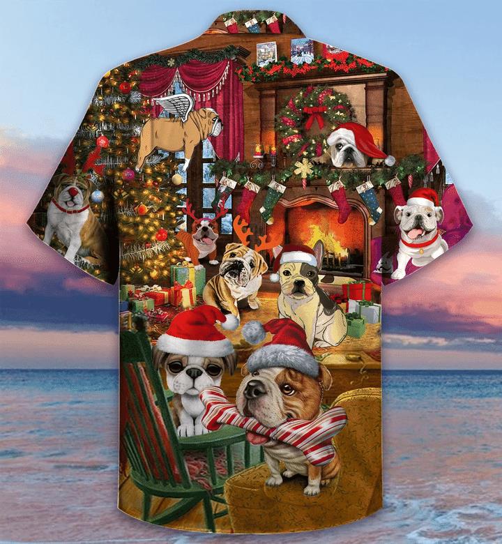 Christmas With Bulldog Hawaiian Shirt Pre13345 1 » Cool Gifts for You - Mfamilygift Christmas With Bulldog Hawaiian Shirt Pre13345 1