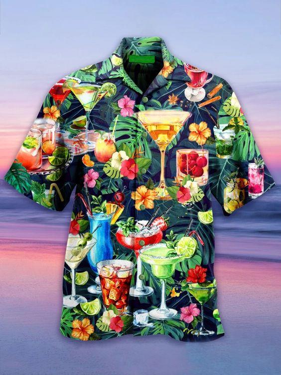 Cocktail Tropical Hawaiian Shirt Pre10110