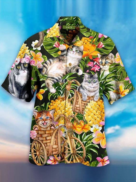 Collar Printed Leaves Hawaiian Shirt Pre11534 Collar Printed Leaves Hawaiian Shirt Pre11534