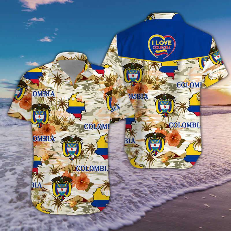 Colombia Hawaiian Shirt Pre11255