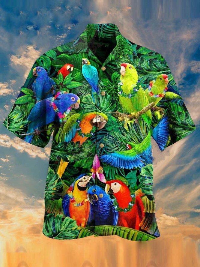 Colorful Birds Hawaiian Shirt Pre13358