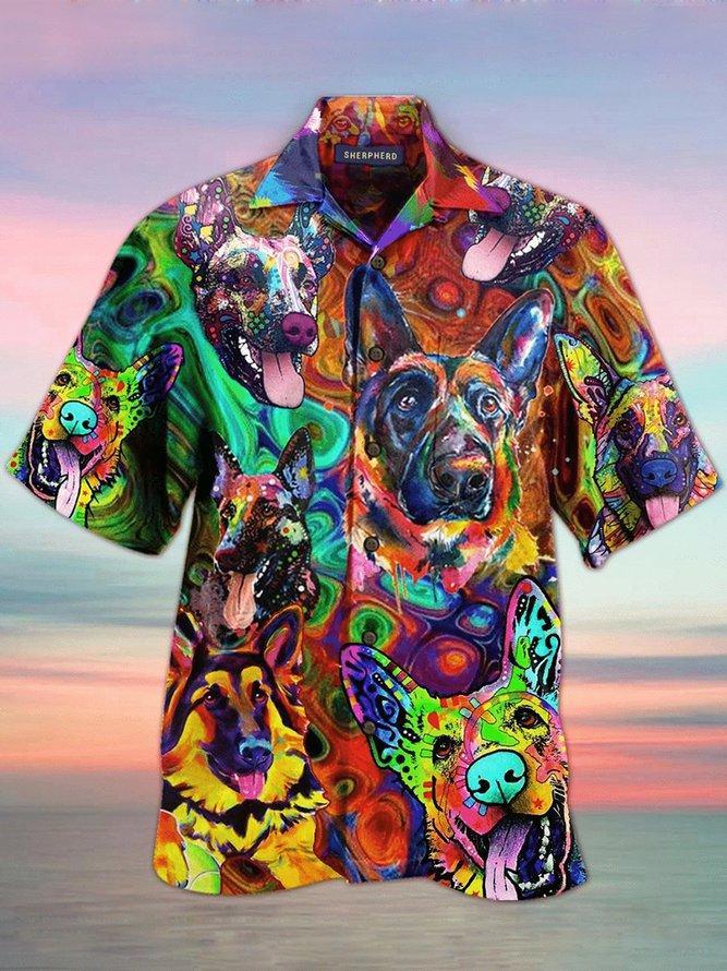 Colorful Dogs Hawaiian Shirt Pre13359 Colorful Dogs Hawaiian Shirt Pre13359