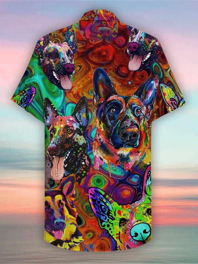 Colorful Dogs Hawaiian Shirt Pre13359 1 » Cool Gifts for You - Mfamilygift Colorful Dogs Hawaiian Shirt Pre13359 1