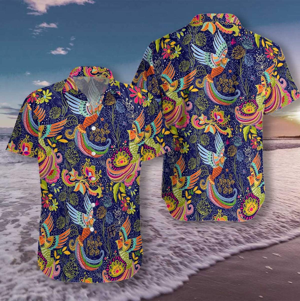 Colorful Hummingbird Mandala Hawaiian Shirt Pre11023