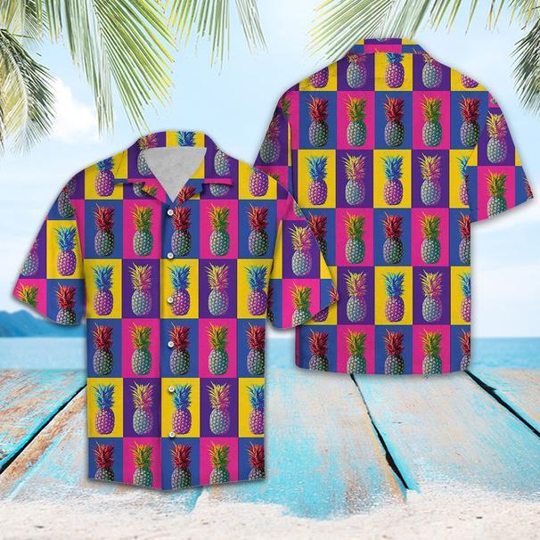 Colorful Pineapple Hawaiian Shirt Pre10532