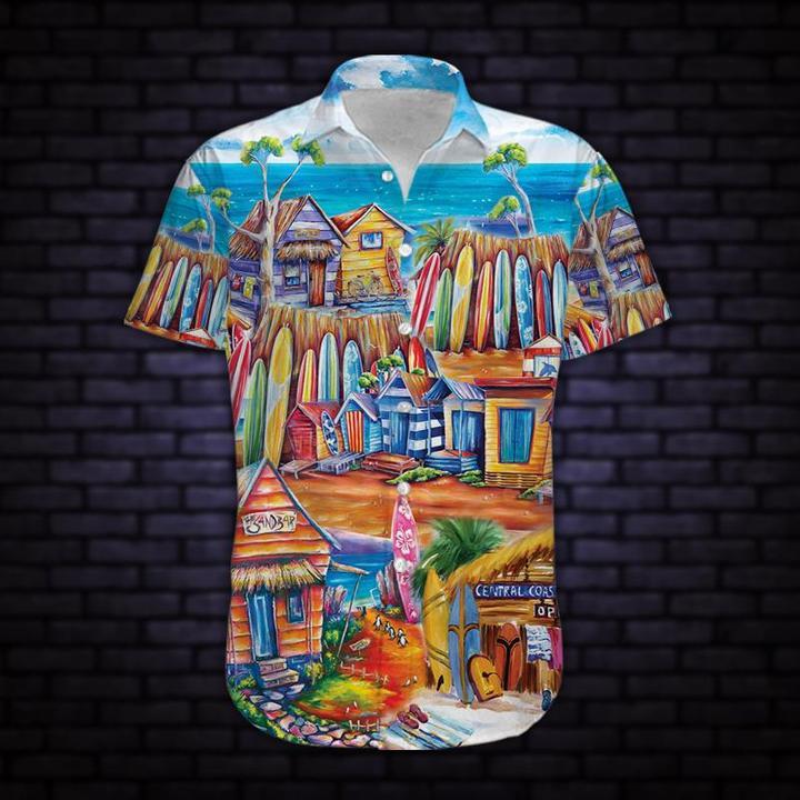 Colorful Surfboard Hawaiian Shirt Pre10740
