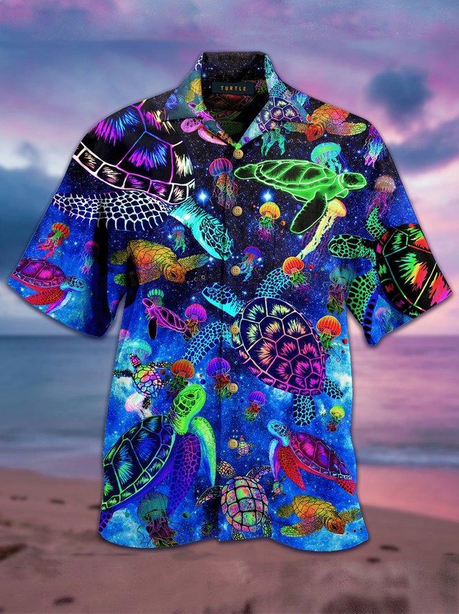 Colorful Turtles Hawaiian Shirt Pre13360
