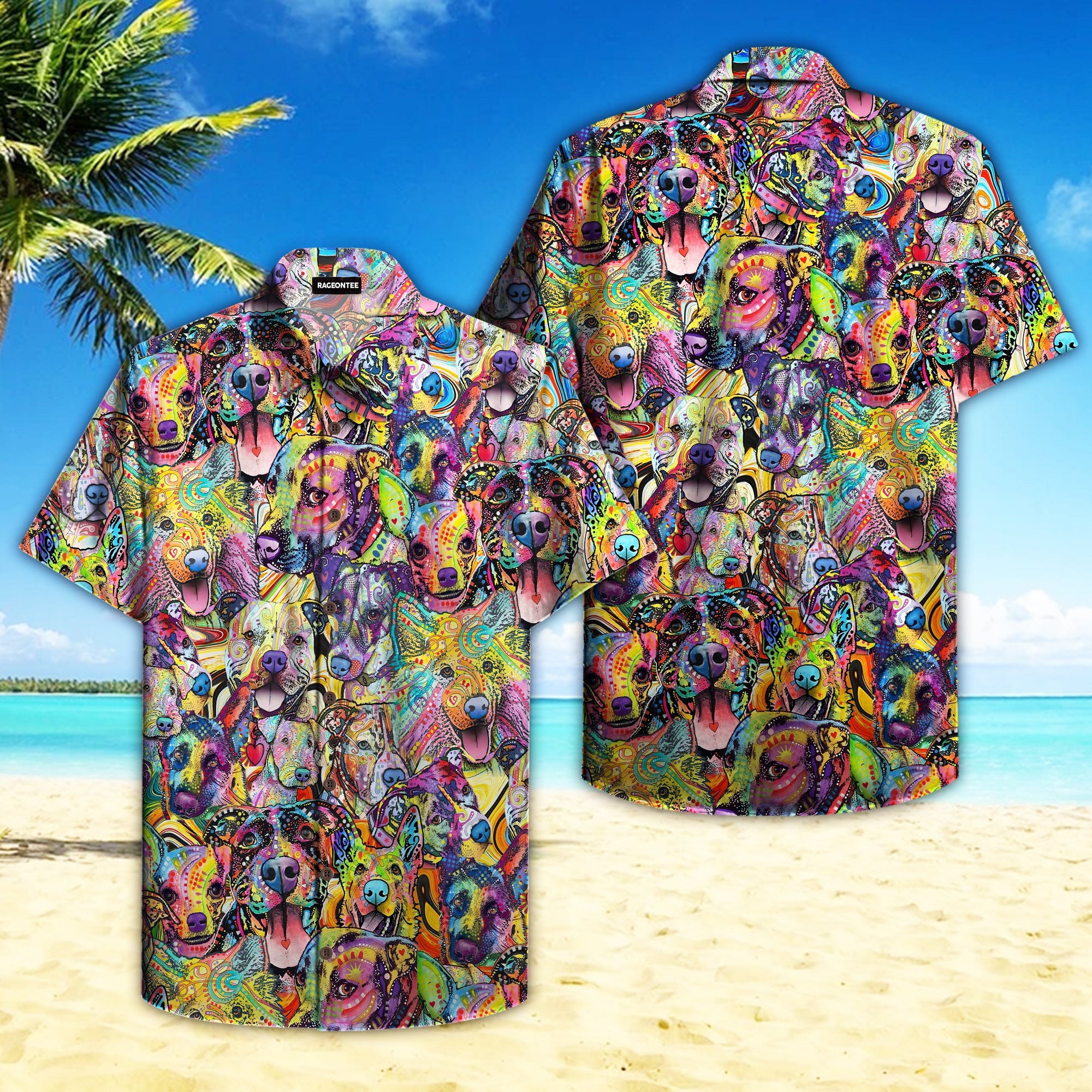 Colorful Variety Of Dogs Hawaiian Shirt Pre10526