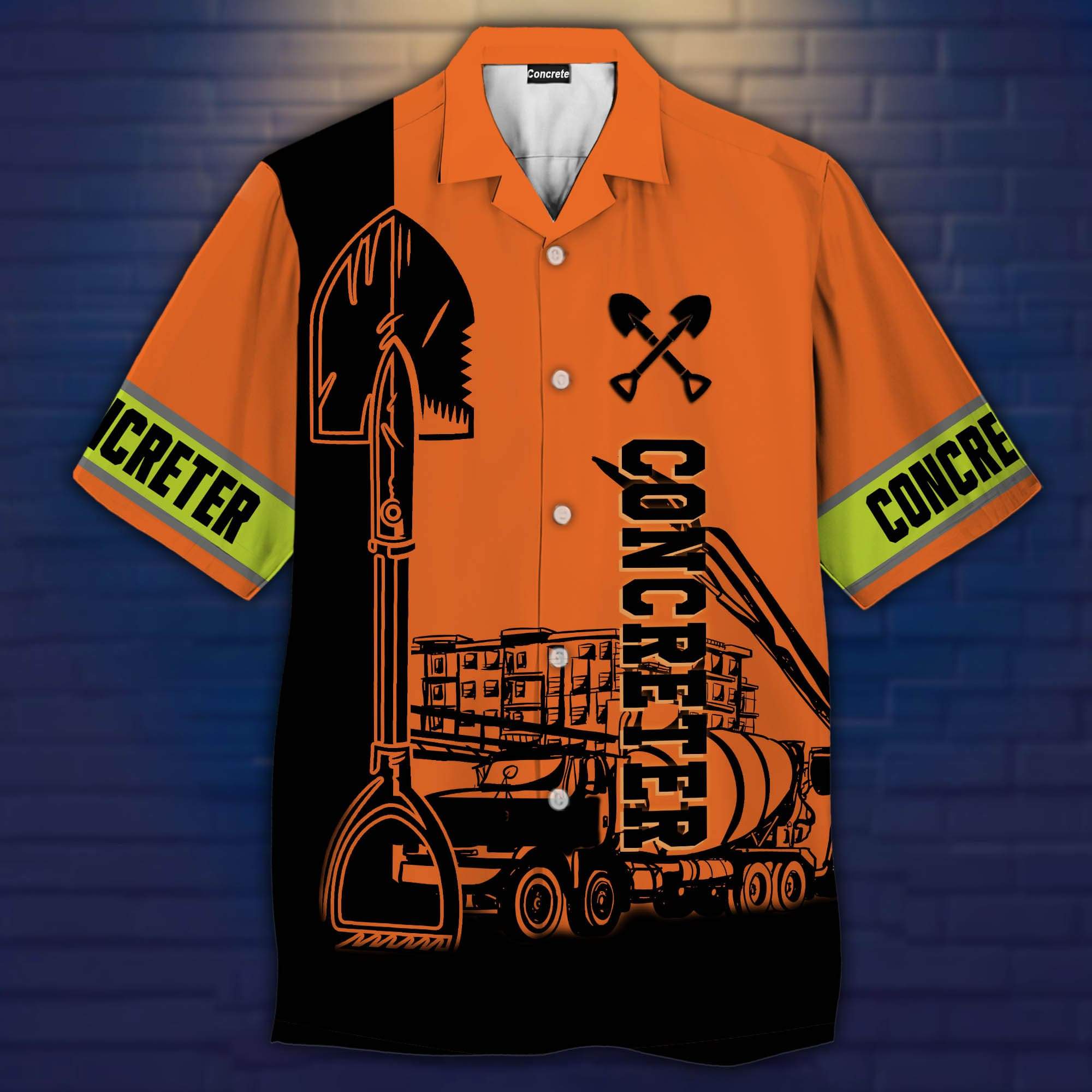 Concreter Shovel Hawaiian Shirt Pre13371