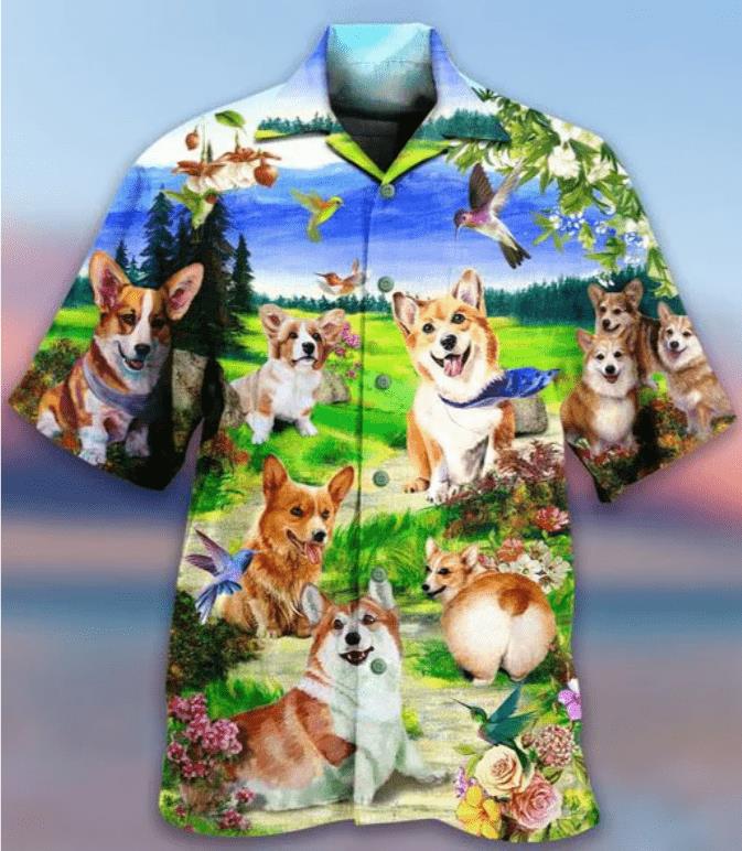 Corgi Cute Dog Hawaiian Shirt Pre10191 Corgi Cute Dog Hawaiian Shirt Pre10191
