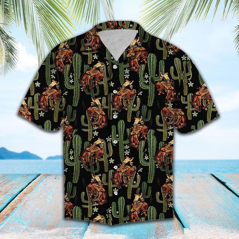 Cowboy Cactus Hawaiian Shirt Pre13336