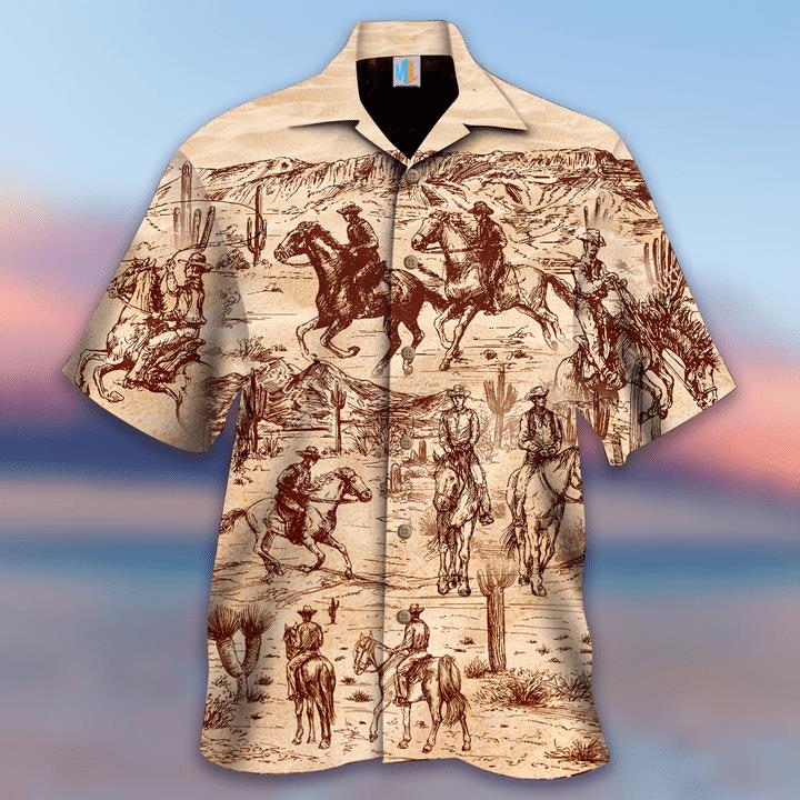Cowboy Hawaiian Shirt Pre11545