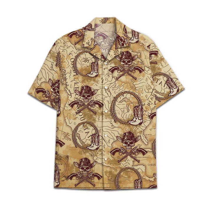 Cowboy Skull Hawaiian Shirt Pre10400