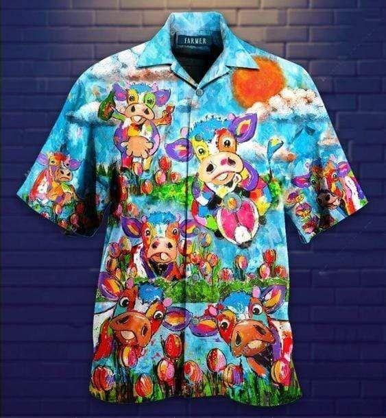 Cows Lets Play Hawaiian Shirt Pre11384 Cows Lets Play Hawaiian Shirt Pre11384