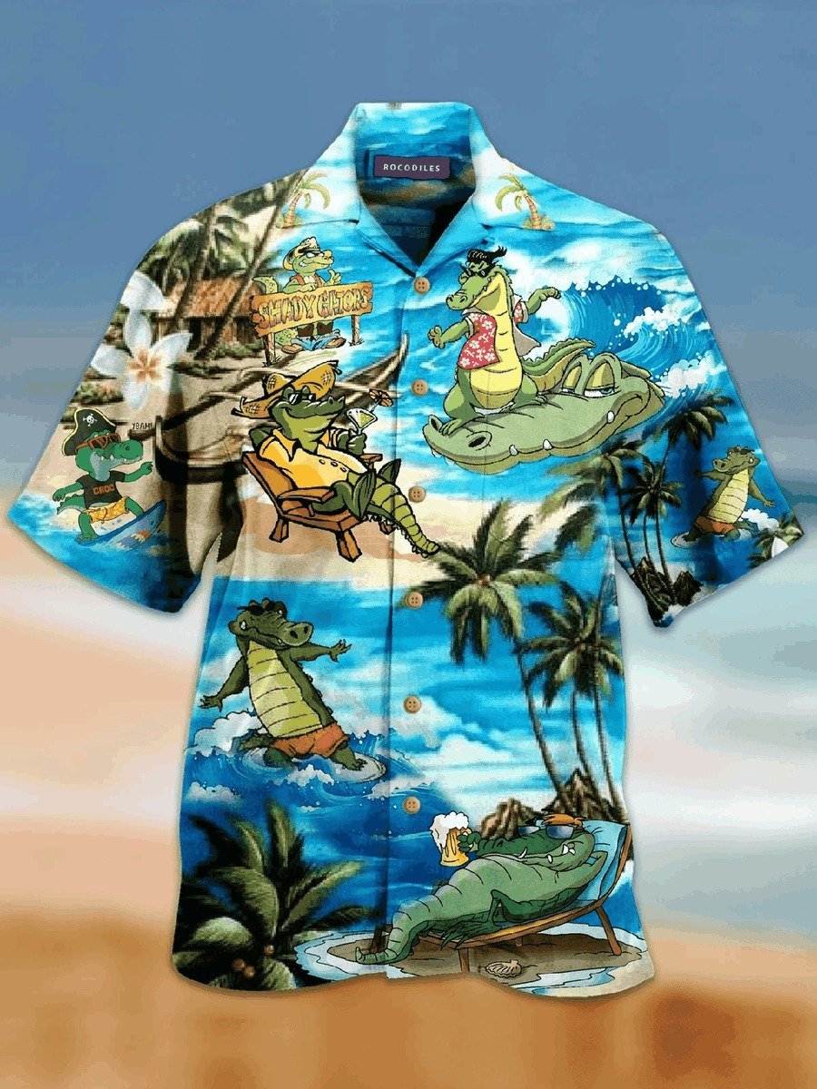 Crocodile Summer Hawaiian Shirt Pre13294