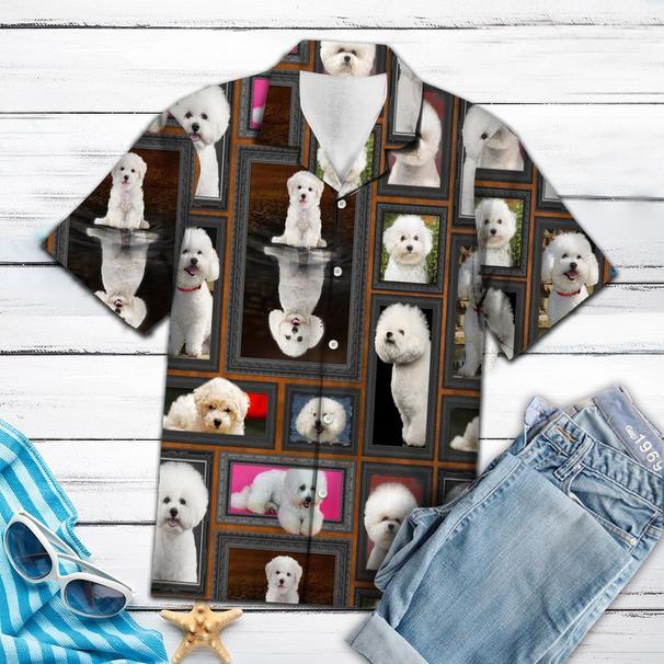 Cute Bichon Frise Hawaiian Shirt Pre10724