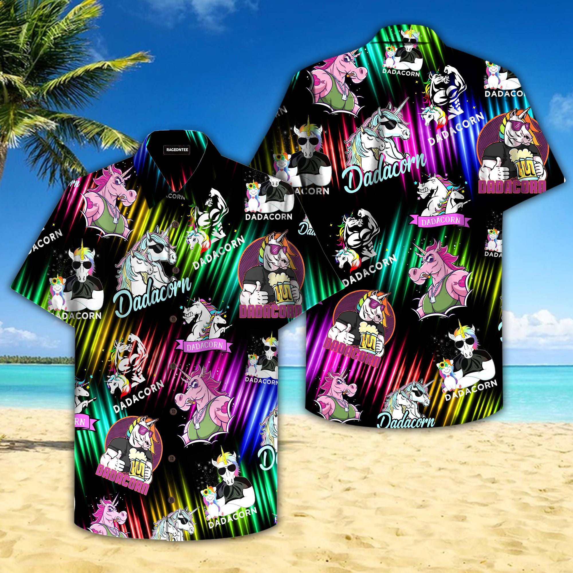 Dad Dadacorn Neon Hawaiian Shirt Pre10278 Dad Dadacorn Neon Hawaiian Shirt Pre10278