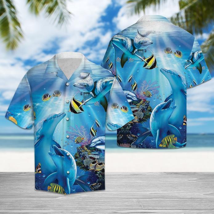 Dancing Dolphin Hawaiian Shirt Pre10496 Dancing Dolphin Hawaiian Shirt Pre10496