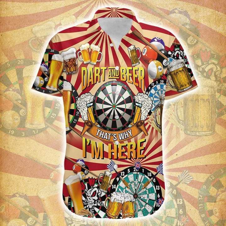 Dart And Beer Thats Why Im Here Hawaiian Shirt Pre11724 1 » Cool Gifts for You - Mfamilygift Dart And Beer Thats Why Im Here Hawaiian Shirt Pre11724 1