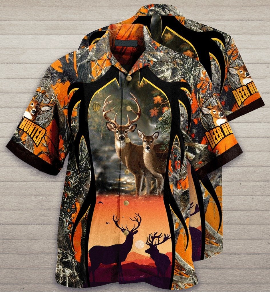 Deer Hunting Camo Unisex Hawaiian Shirt Pre13275 Deer Hunting Camo Unisex Hawaiian Shirt Pre13275