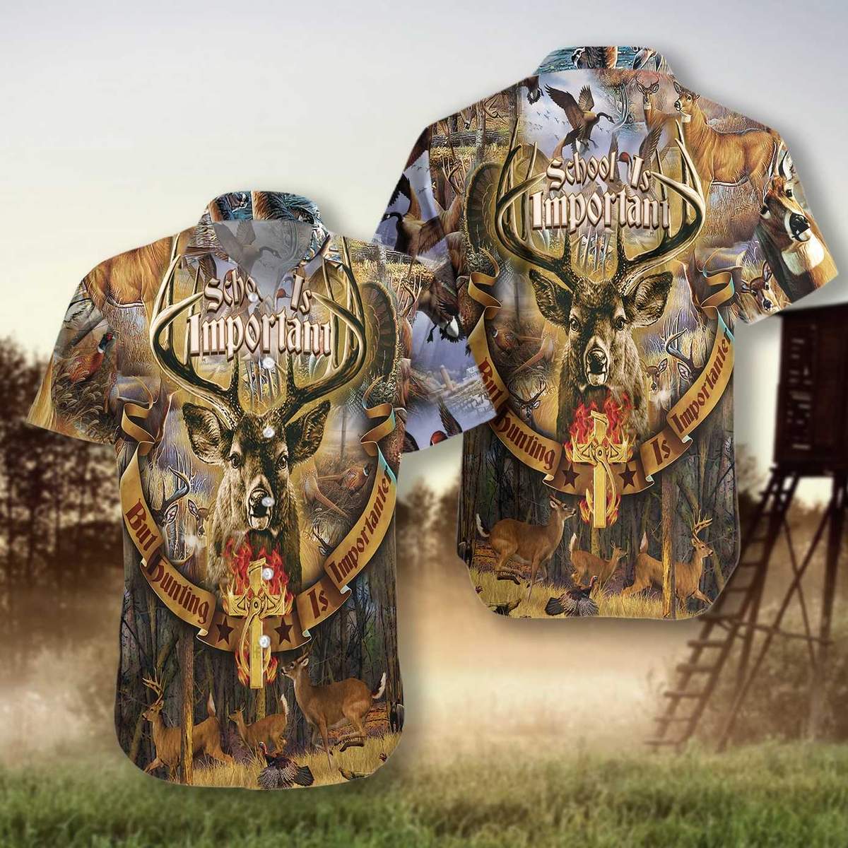 Deer Hunting Hawaiian Shirt Pre13288