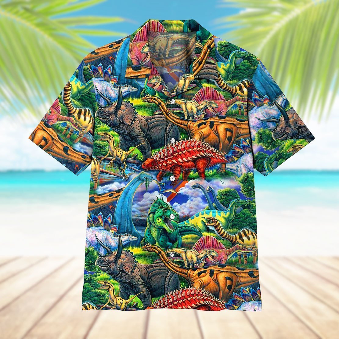 Dinosaur Hawaiian Shirt Pre11236