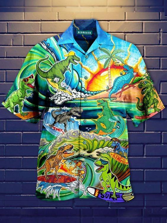 Dinosaur Hawaiian Shirt Pre13260