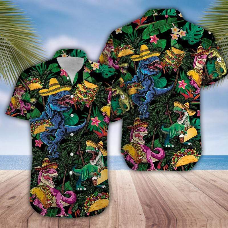 Dinosaur Love Tacos Hawaiian Shirt Pre10673 Dinosaur Love Tacos Hawaiian Shirt Pre10673