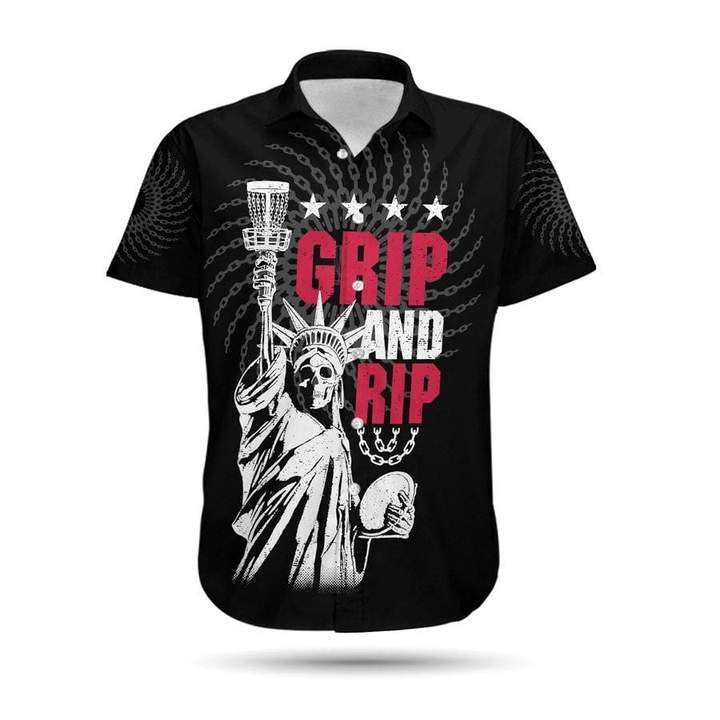 Disc Golf Grip And Rip Statue Of Liberty Skeleton Hawaiian Shirt Pre11149 Disc Golf Grip And Rip Statue Of Liberty Skeleton Hawaiian Shirt Pre11149